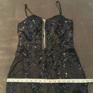 Women’s Black MermaidFit Sequins Party Prom Formal Dress LaceUp Back Size 4 thumbnail 9
