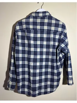 Coleman Flannel Casual Button Down Shirt Size L Blue White Plaid thumbnail 2