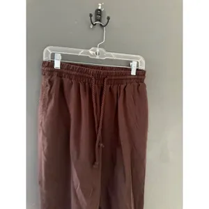 Ci Sono Womens Brown‎ Linen Blend Jogger Pants Elastic Drawstring Waist M thumbnail 3