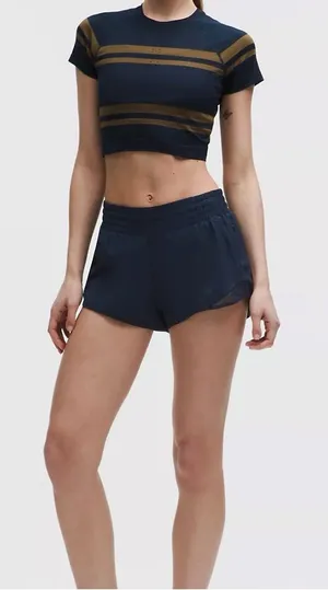 Lululemon Hotty Hot Lined Short High-Rise True Navy 4" size 4 thumbnail 1