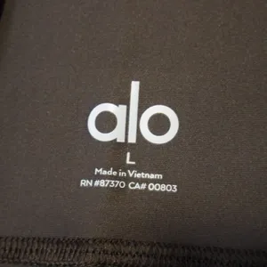 NWT Alo Yoga 7/8 High-Waist Airlift Legging in Espresso Brown Stretch Workout L thumbnail 5