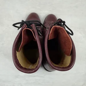 Justin L510 Burgundy Leather Lace Up Roper Boots Kiltie Fringe USA Made‎ 7B thumbnail 6