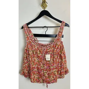FREE PEOPLE Ellia Printed Set in Spring Blossom Combo Size Medium NWT thumbnail 5