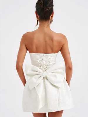 Babyboo ELENORA MINI DRESS in IVORY Size: M thumbnail 3