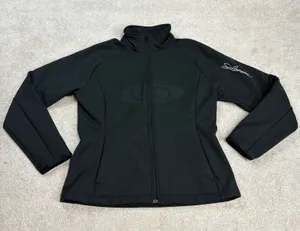Salomon Softshell Collared Zip Up Black Jacket Outdoor Layer Size M thumbnail 1