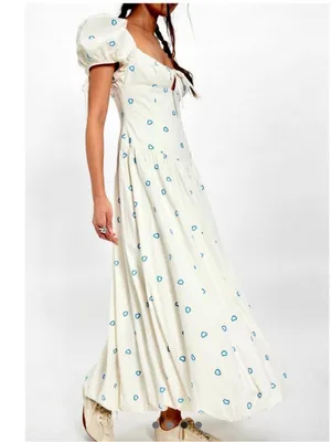 Free People Bali Sprinkled Heart Maxi Dress in Tofu Combo 12 thumbnail 10