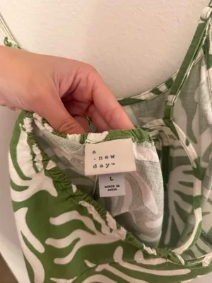 A New Day Green Tropical dress — Size Large thumbnail 4