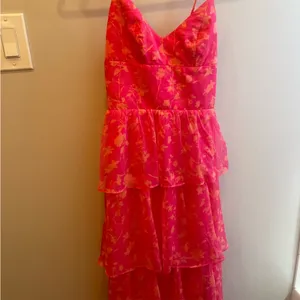 Amanda Uprichard Thaddea Maxi Dress ‎ Pink Floral Women's Dress thumbnail 5