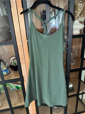 Outdoor Voices exercise dress emerald workout tennis shorts pocket adjustable thumbnail 2