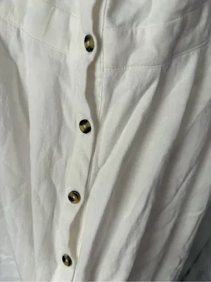 New NWT Lulus Women’s Button-Front cotton Summer cold shoulder midi dress size M thumbnail 5