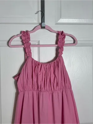 Abercrombie & Fitch Pink Open‎ Back Maxi Dress XLP Petite thumbnail 7