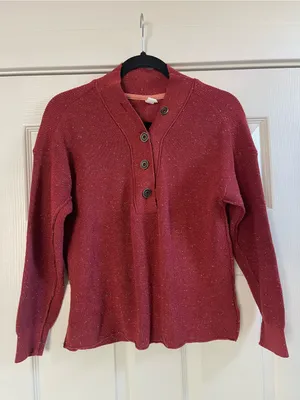 Women’s Daily Practice by Anthropologie Speckled Knit Lounge Set Burgundy Size S thumbnail 2