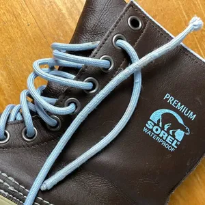 Sorel Women's 1964 Premium Blue Brown Leather Rubber Waterproof Snow Boots 10 thumbnail 9