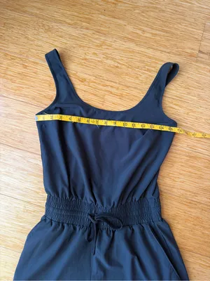 Abercrombie & Fitch Black Active Romper XS Tall Drawstring Athletic Playsuit thumbnail 6