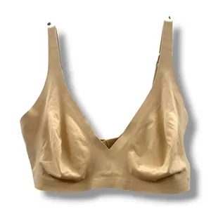 SKIMS Fits‎ Everybody Plunge Bra Womens S Sand Beige Wireless Seamless Comfort thumbnail 1