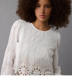 AE Long Sleeve High Neck Blouse thumbnail 2