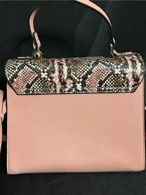 Dune London Pink Snake-Print Top Handle Crossbody Bag Sanitizer Holder NWOT thumbnail 2