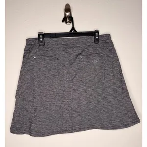 Kuhl Mova Skort Gray Heather‎ Cargo Hiking Active Skirt Drawstring gorpcore Sz L thumbnail 3