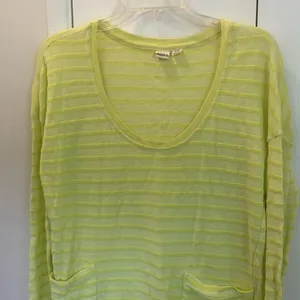 Roxy Yellow Striped Long Sleeve Top size small thumbnail 8