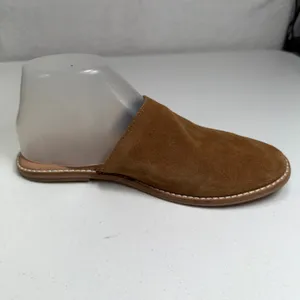 Free People 37 US 7 Coronada Mules Suede Tan Slip On Flat Minimalist Boho Chic thumbnail 5