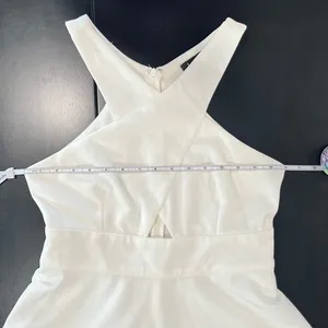 Lulus So Sophisticated White Cutout‎ Skater Dress MEDIUM thumbnail 8