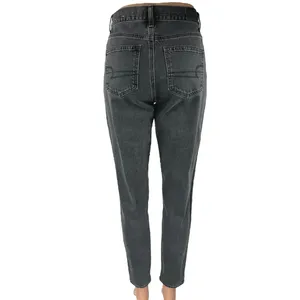 American Eagle Outfitters Black High Waist Skinny Straight Denim Jeans Pants 0 thumbnail 3
