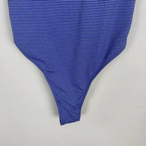 Seamolly Vintage Gingham Spliced Ruched Ruffles Retro Chic One-Piece Swimsuit thumbnail 7