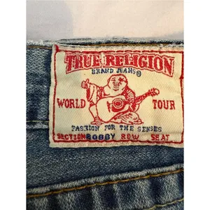 True Religion Bobby Cutoff Denim Shorts Distressed USA Size 24 thumbnail 3