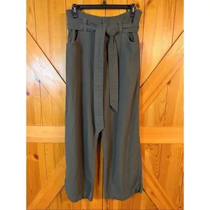 White House Black Market Black Wide Leg Side Slit Hem Dress Pants Size 2 (6734) thumbnail 8
