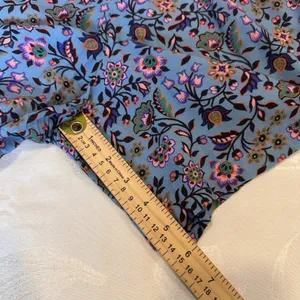 Boden Size-8/UK-12 Blue Ruched Waistband‎ Shorts Dusty Oriental Meadow thumbnail 7