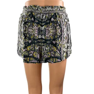 Bundle of 2 Free People Black Floral Boho Smocked High Rise Mini Shorts Size XS thumbnail 6