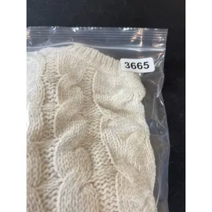 J. Jill Chenille Fisherman Cable Knit Tunic Sweater L Ivory Longline Pullover thumbnail 13