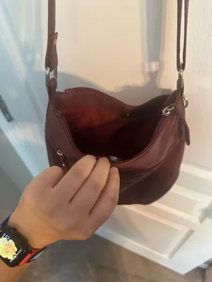 Purple leather purse Brown thumbnail 4