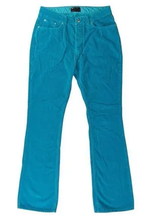 ASOS Design Bright Blue Corduroy Jeans Boot Cut Size‎ 30 X 36 TALL thumbnail 1