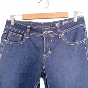 Miss Me Women's Easy Skinny Jeans Size 27 | 4 Dark Wash FDL Embellished Y2K Jean thumbnail 4