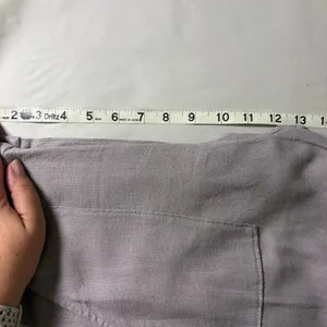 Abercrombie & Fitch Linen Blend Wide Leg Pants Taupe Mauve XS High Rise Trousers thumbnail 10
