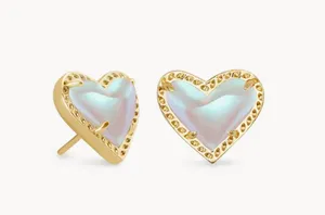 Kendra Scott Ari Gold Earrings Heart Studs thumbnail 1