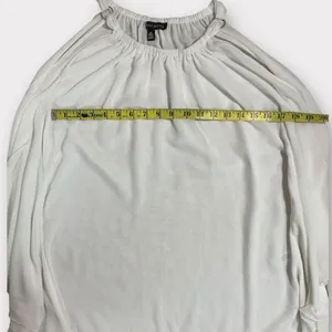 Women’s Saks Fifth Avenue White Layered Chiffon Sleeveless Blouse Size Small#167 thumbnail 5