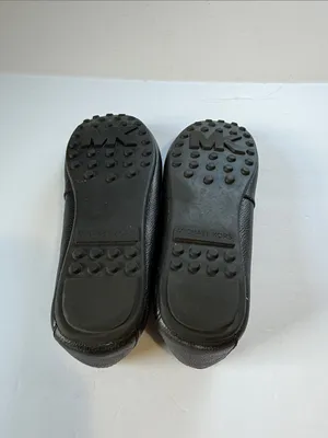 Michael Kors Black Pebbled Leather Bow Moccasin Flats thumbnail 6