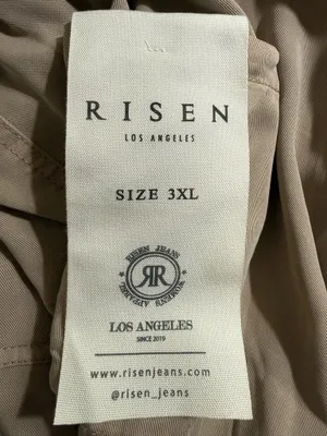 Risen Jeans Los Angeles The Carly Cargo Pants Taupe Wide Leg Size 3XL 90s Grunge thumbnail 9
