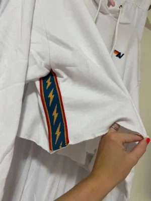 Aviator Nation White Cropped Sweatshirt thumbnail 3
