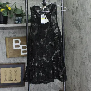 NWT Miken Juniors Crochet Cover Up Dress HO1474027-VAN Black M thumbnail 2