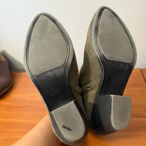 Frye & Co. Jacy‎ Chelsea Ankle Bootie Leather Suede Olive Green Side Zip 70738 thumbnail 6