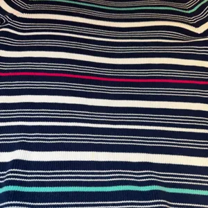 Liz Claiborne Womens Plus Size 1X Sweater Striped Knit Boat Neck Ribbed Nautical thumbnail 7