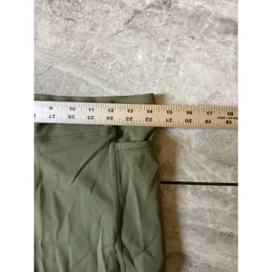 Halara NWOT Women Olive Green High Waisted 7/8 Active Leggings Pockets Size L thumbnail 4