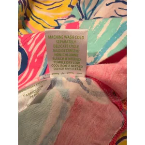 Lilly Pulitzer‎ Pink Floral Pima Cotton Boat Neck Sheath Dress Womens Small thumbnail 5