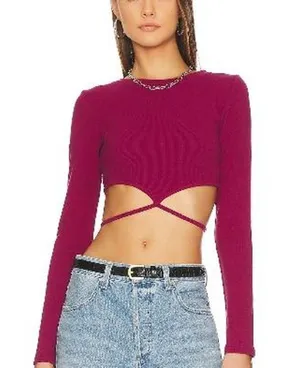 Maroon Lovers And friends Long Sleeve Top thumbnail 1