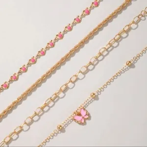 3/$30 💛 3pcs Butterfly Charm Bracelet Set Gold thumbnail 3