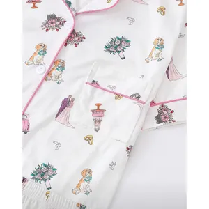 Women's 2-Piece Wedding Print Sleepwear Set Short Sleeve Shorts Extra Large thumbnail 2