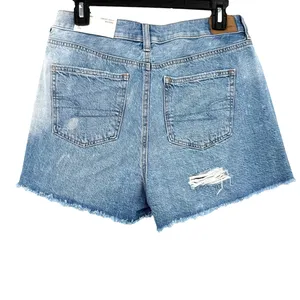 American Eagle Size 8 29 Jean Denim Mom Shorts New with Tags Stretch Waistband thumbnail 2